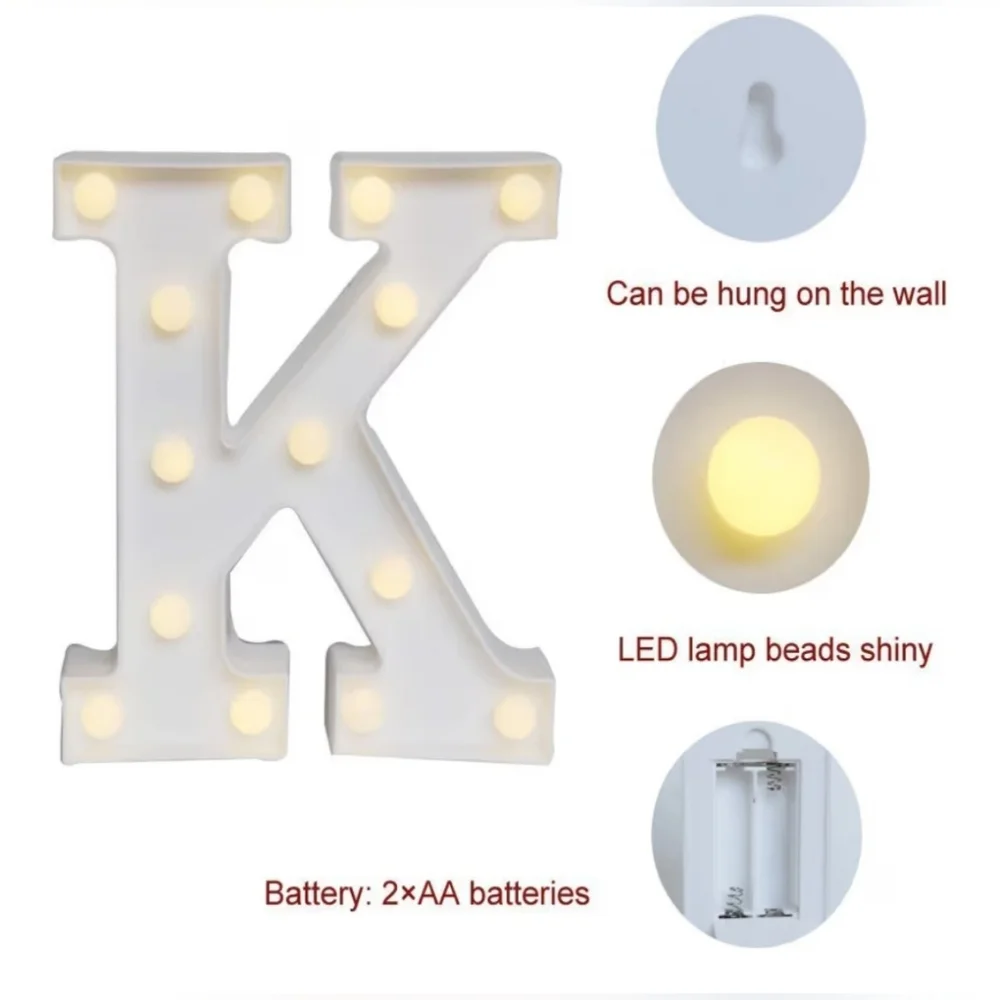 Illuminated Letter 'K' LED Marquee Light
